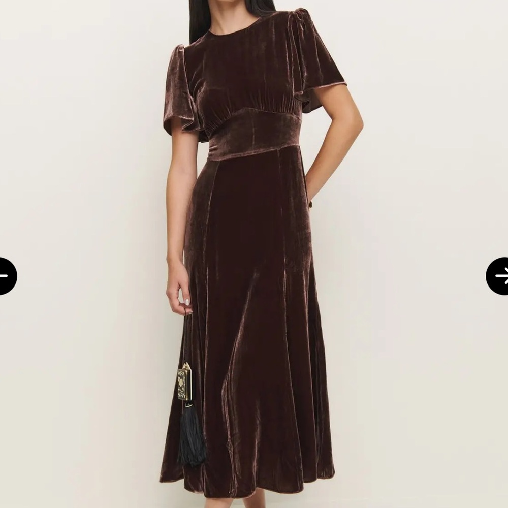 Reformation Quinn’s Dress - Mahogany